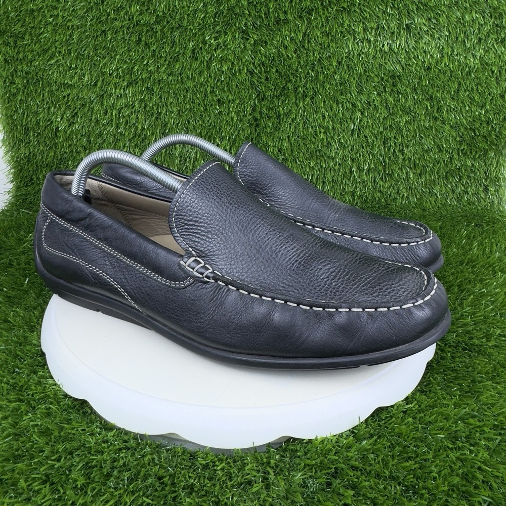 Vintage 90s ECCO Loafer Leather Workwear Gorpcore Naturecore Black 10 EU 44